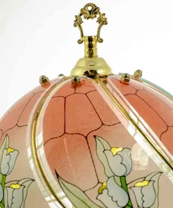 Tischlampe 48 cm mit floralem Glas‑Schirm im Jugendstil‑Look - Bild 3