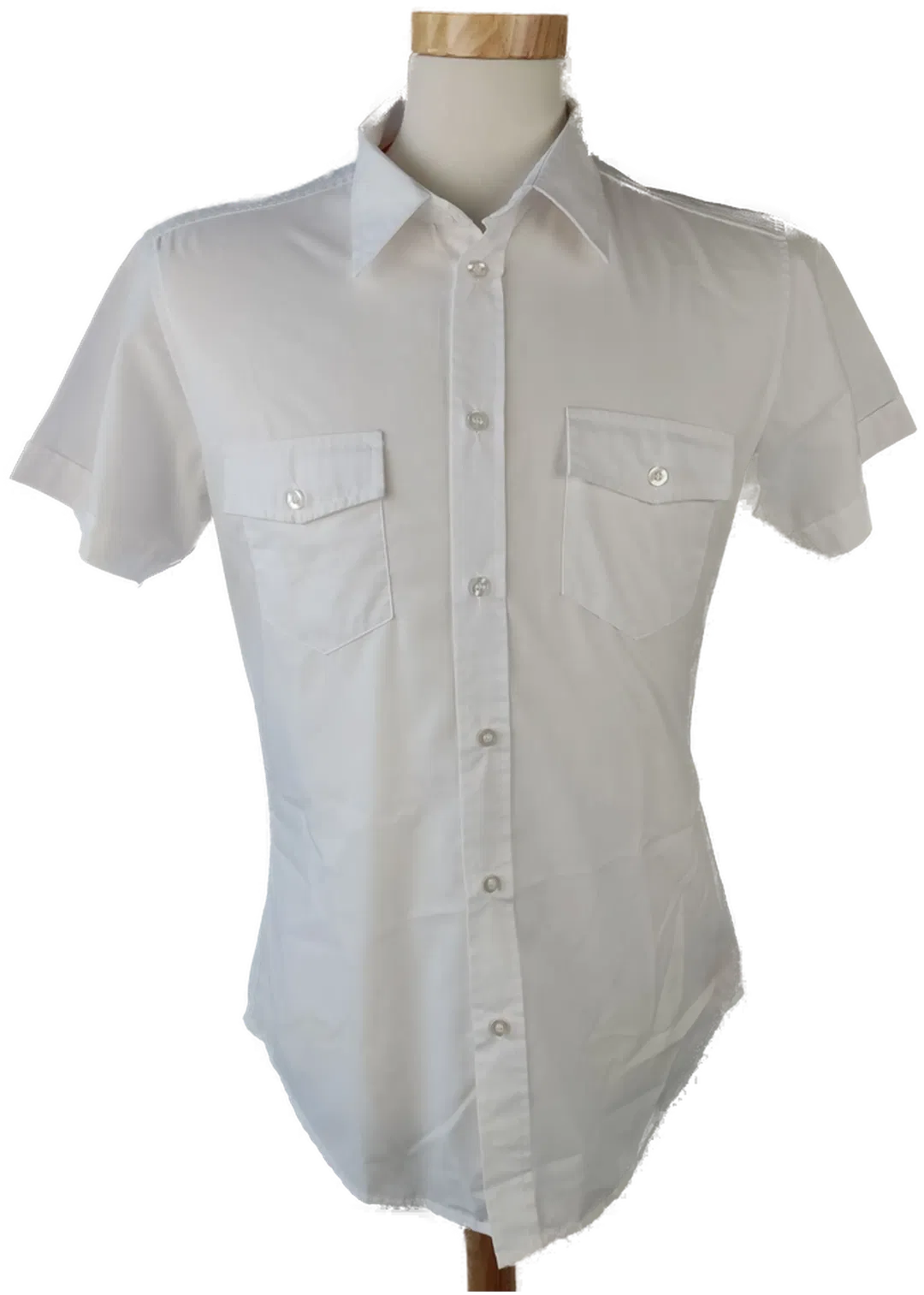 Fishbone Herrenhemd Kurzarm weiß - M (Slim fit) - Bild 1