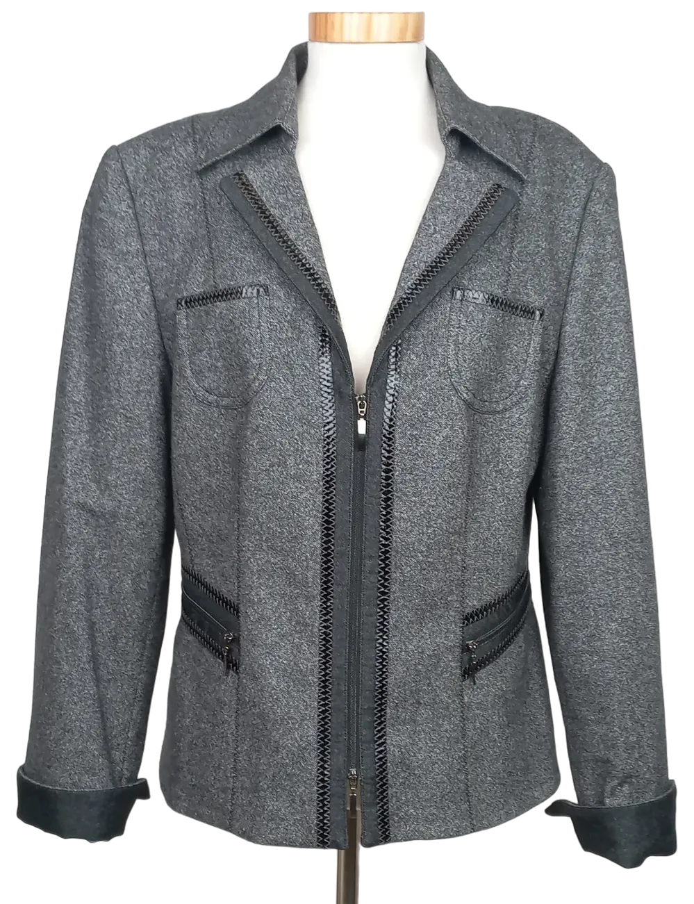 Gerry Weber Damen Wolljacke, grau - Gr. L  - Bild 1