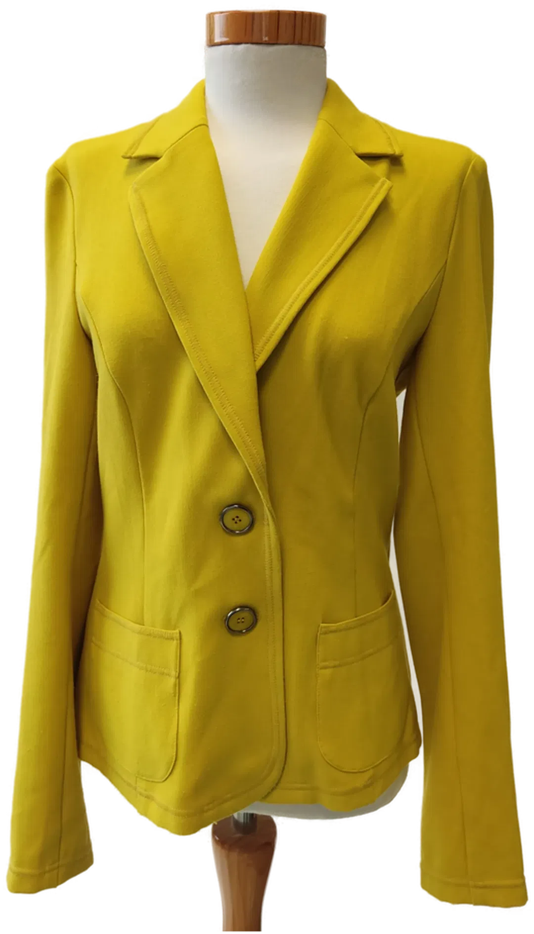 Jones, Damen Blazer casual, senf-gelb mit modischen Metallknöpfen - Gr. 36 - Bild 1