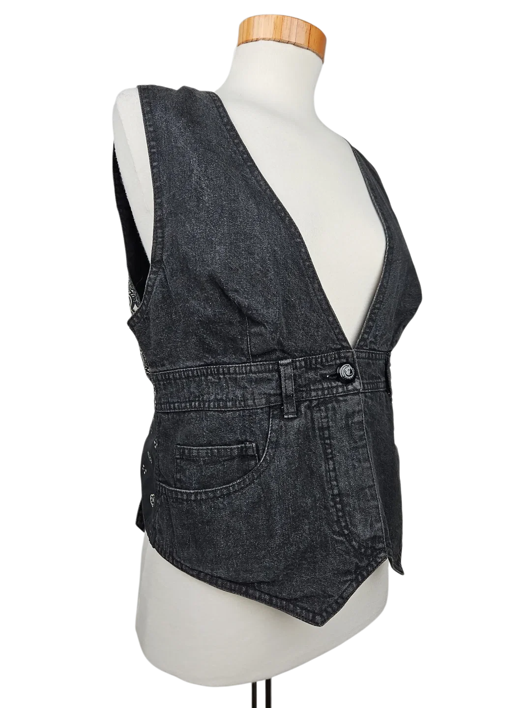 MOSCHINO Damen Jeans Weste, schwarz - Gr. M  – Bild 2
