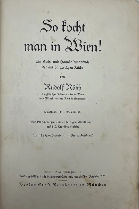 Rudolf Rösch "So kocht man in Wien" 1938 – Bild 4
