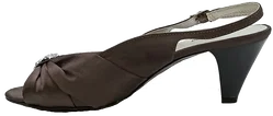 Graceland Damen Peeptoe Slingback Pumps grau/lila Gr. 38 – Vorschau 6