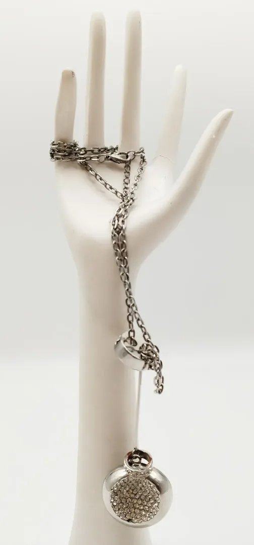 Edelschmuck Halskette mit Steinchen-Details – Bild 2