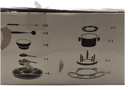 Fondue Set mit Drehteller, vintage, rustikal - Bild 5