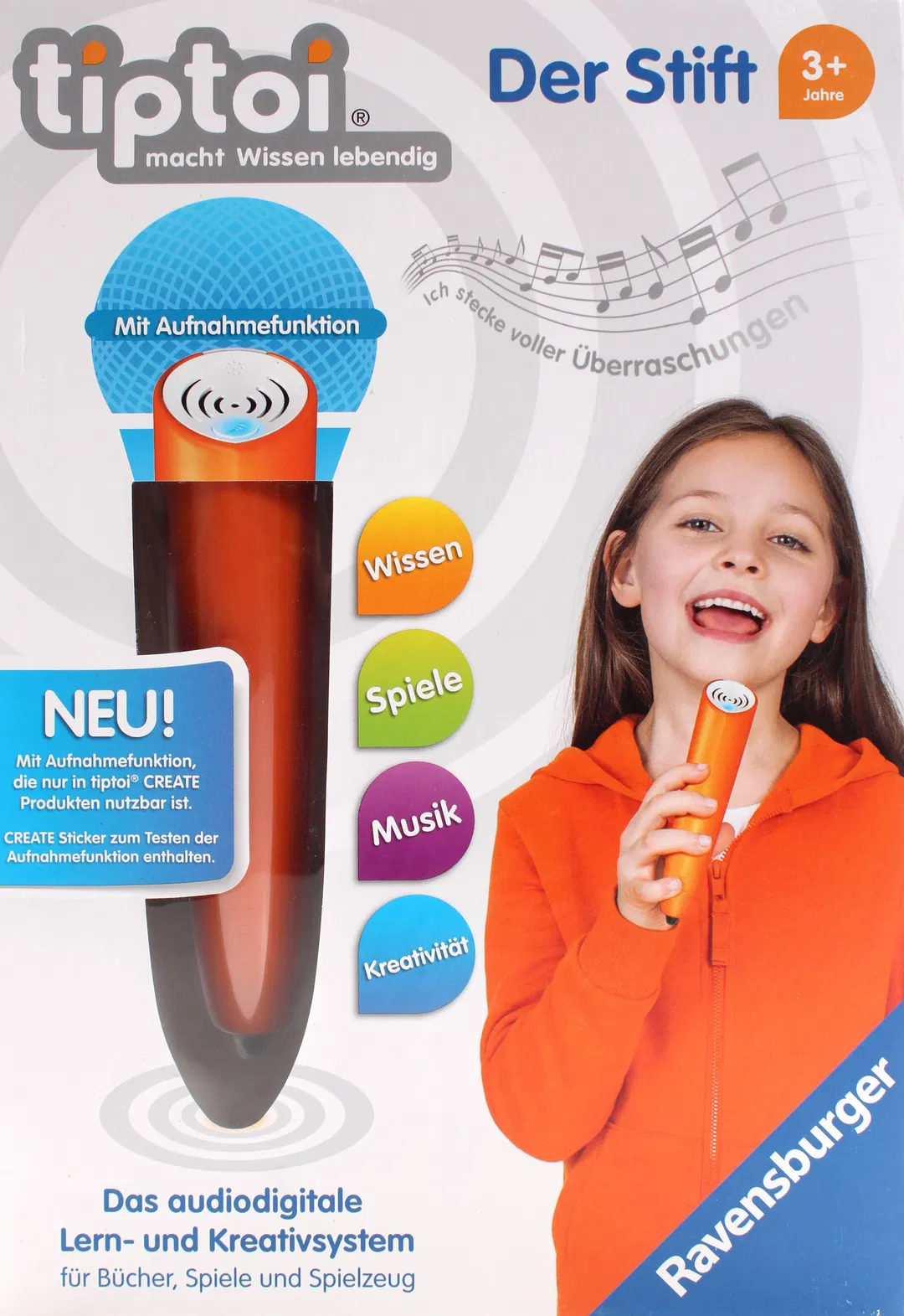 Tiptoi Stift mit Aufnahmefunktion von Ravensburger (Create Edition, ab 3 Jahren) - Bild 1