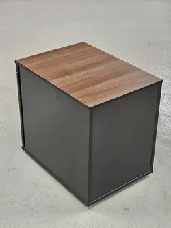 Lorbeer Rollcontainer braun/schwarz - 43,5 x 60 x 56,5 cm - Büromöbel  - Bild 2