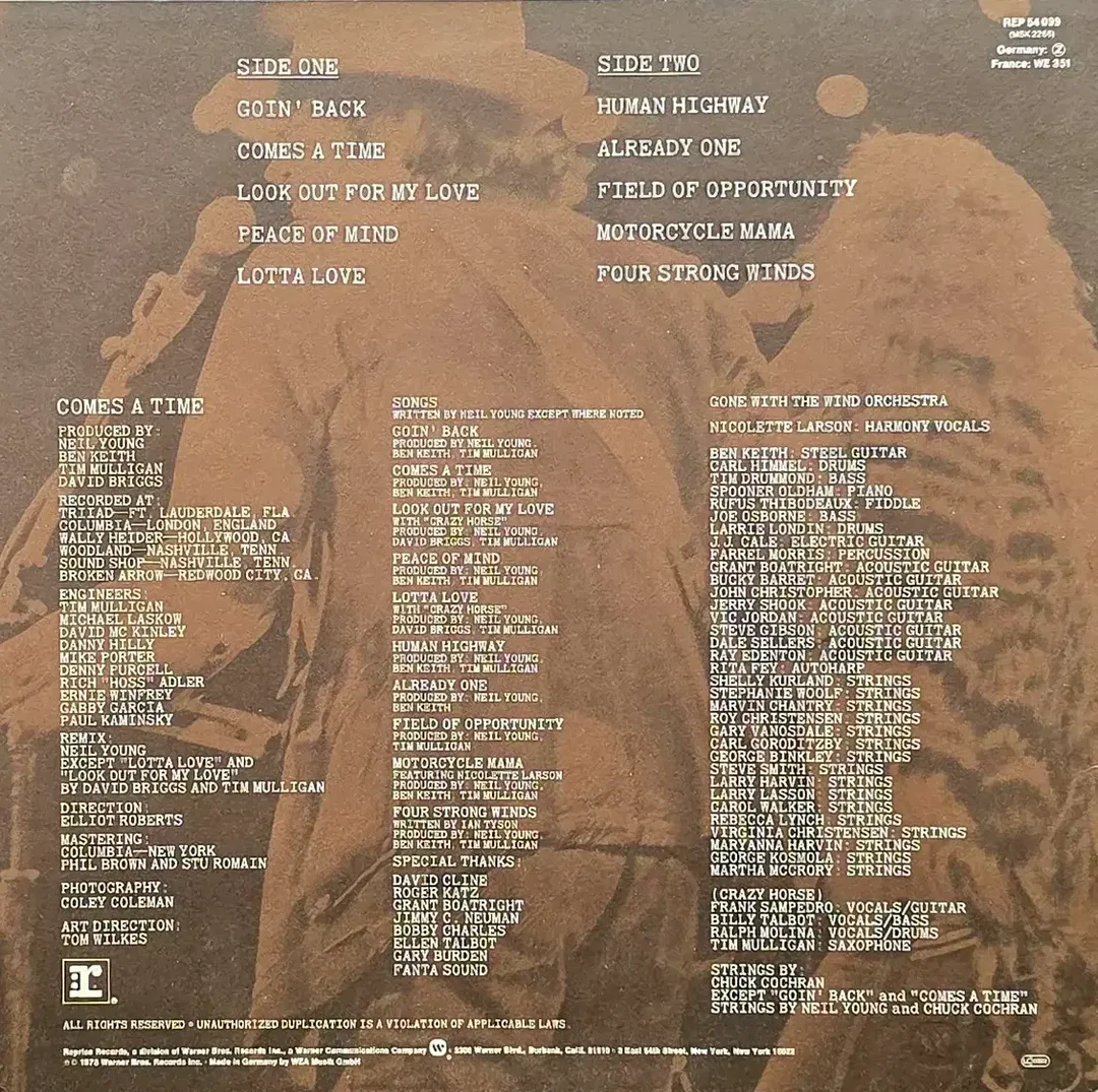 LP Vinyl Neil Young "Comes a Time" – Bild 2