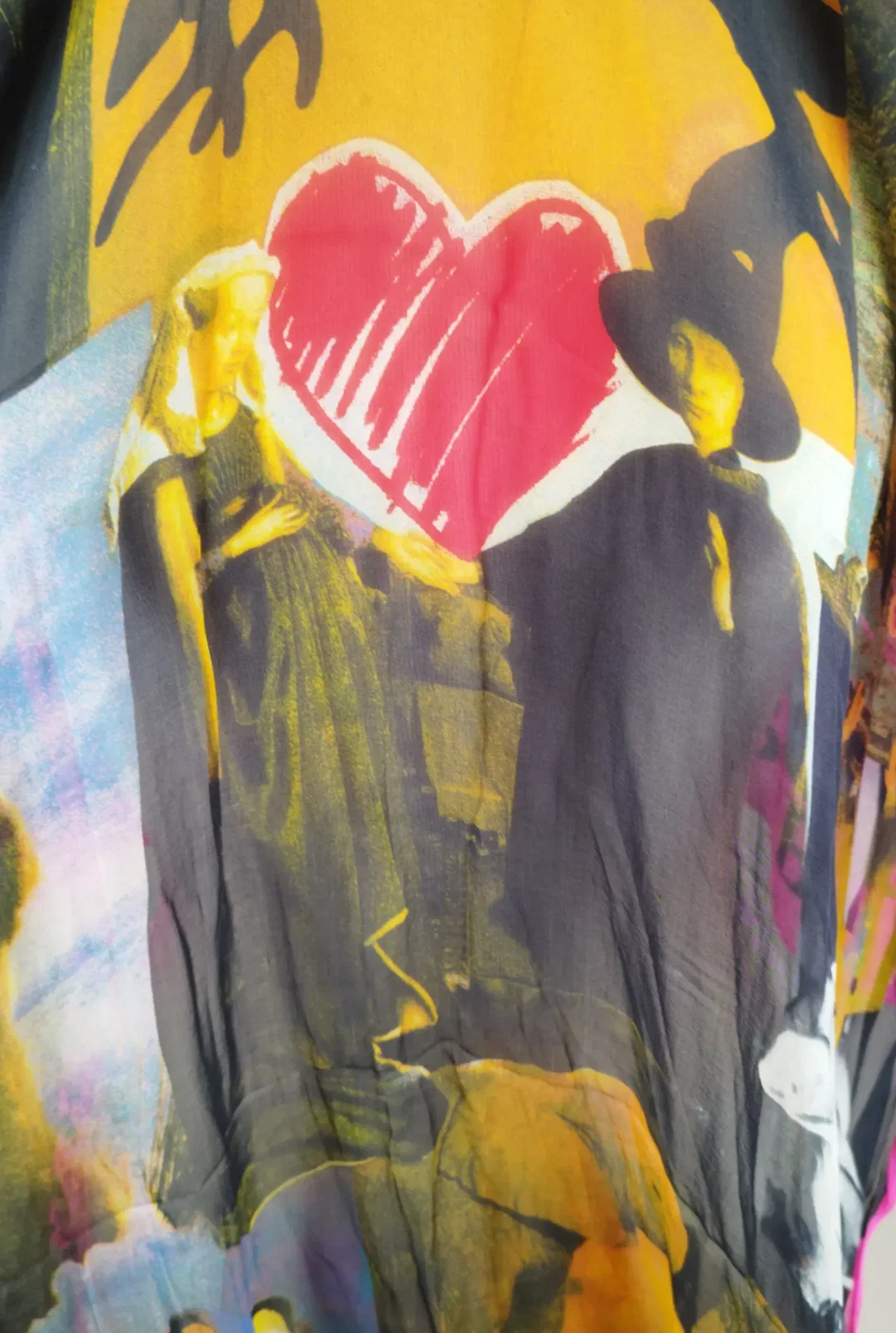 Moschino Larioseta Schal - bedruckt / Made in Italy – Bild 1