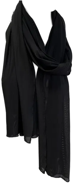 Schwarzer 200cm Damen-Schal in hochwertiger Qualität - Bild 2