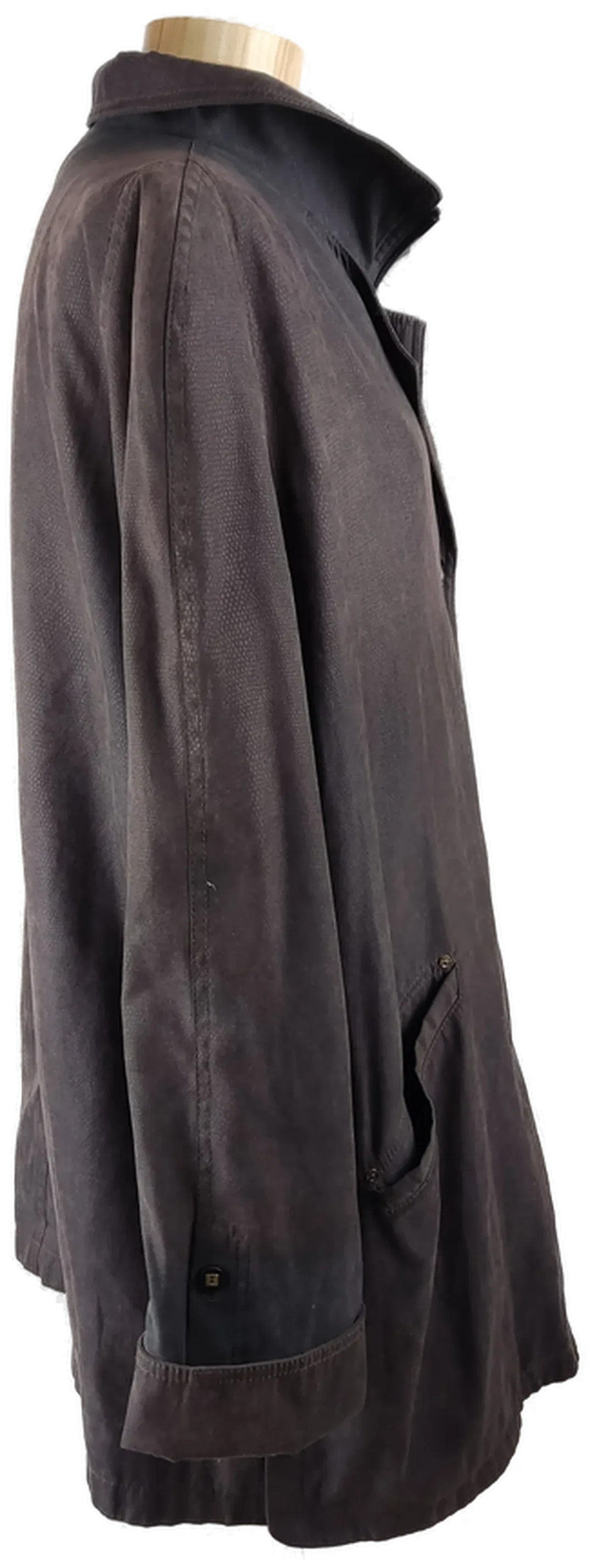 Jacke "Canda", langarm mit Kragen, dunkelgrau, Größe 46 – Bild 2