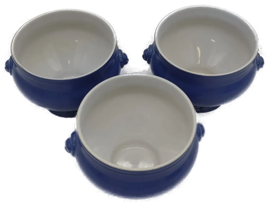 Emile Henry Frankreich – Vintage Suppenschüssel in Blau - Bild 1