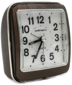 Pollmann Quartz Wecker – braun, mit Alarm & Nachtlicht - Bild 2