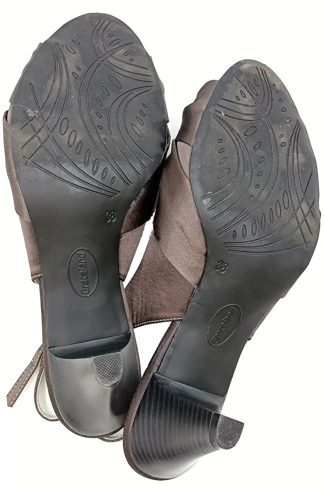 Graceland Damen Peeptoe Slingback Pumps grau/lila Gr. 38 – Bild 5