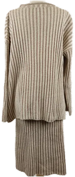 Carling Paris Damen Strickzweiteiler braun/beige - Einheitsgröße - Bild 2