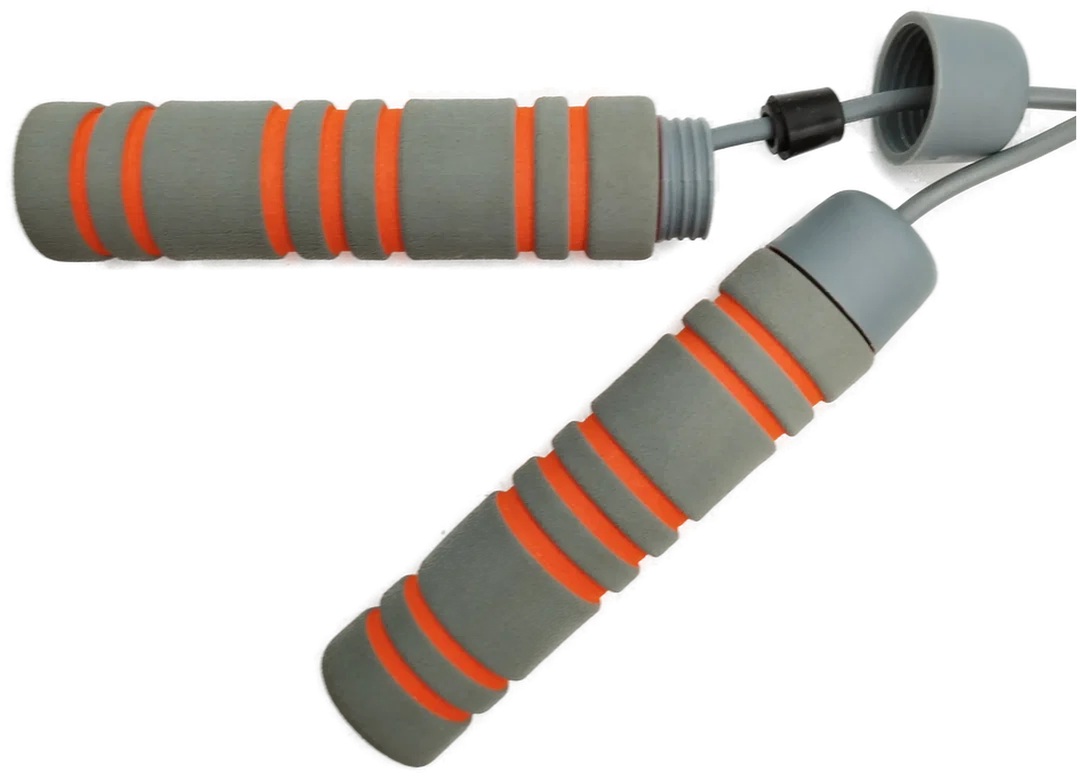 Neuwertiges Springseil - 244cm Seil / orange-grau – Bild 2