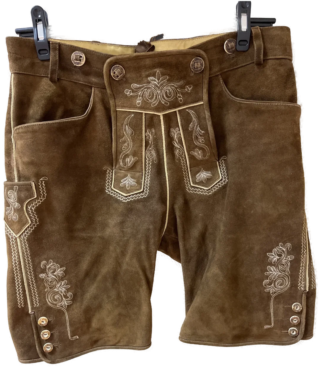 Traditionelle SPIETH & WENSKY Herren Trachtenlederhose - Größe 50 - Antik Wildbock - Neu – Bild 2