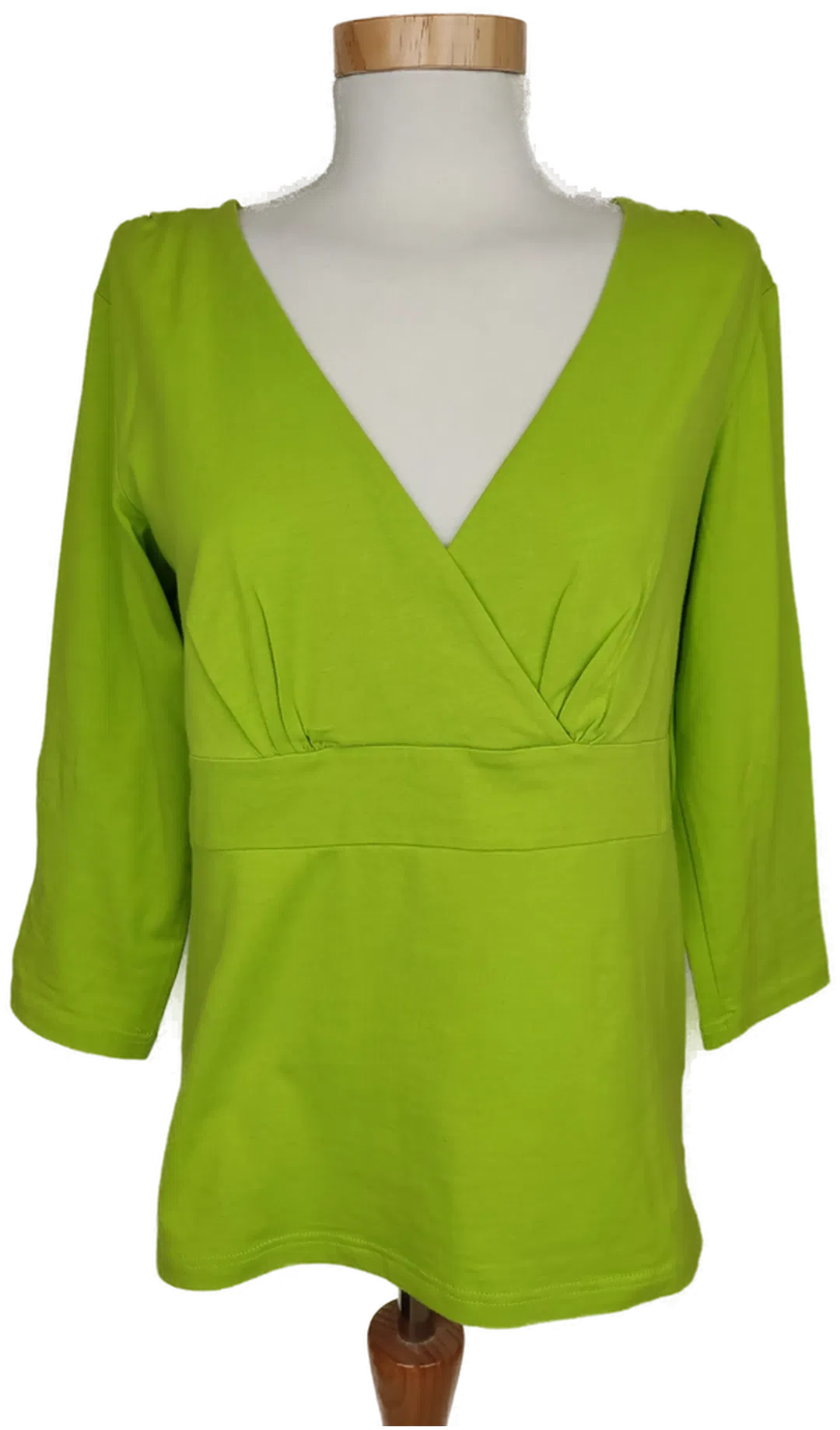Bruno Banani Damen Bluse, Dreiviertelarm mit V-Ausschnitt, grün - XL/42 - Bild 1