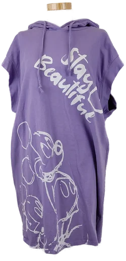Mickey Mouse Shirt-Kleid mit Kapuze, lila, Gr. L - Bild 1
