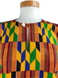 Sor Casual Damen Midikleid, rot/multicolor - Bild 4