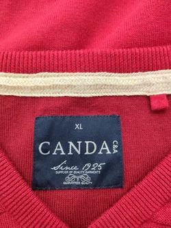 Herrenpullover C&A Rot mit V-Ausschnitt | Casual-Klassiker – Vorschau 4