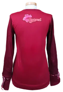 Desigual Damen Langarmshirt rot gemustert Gr. M - Bild 2