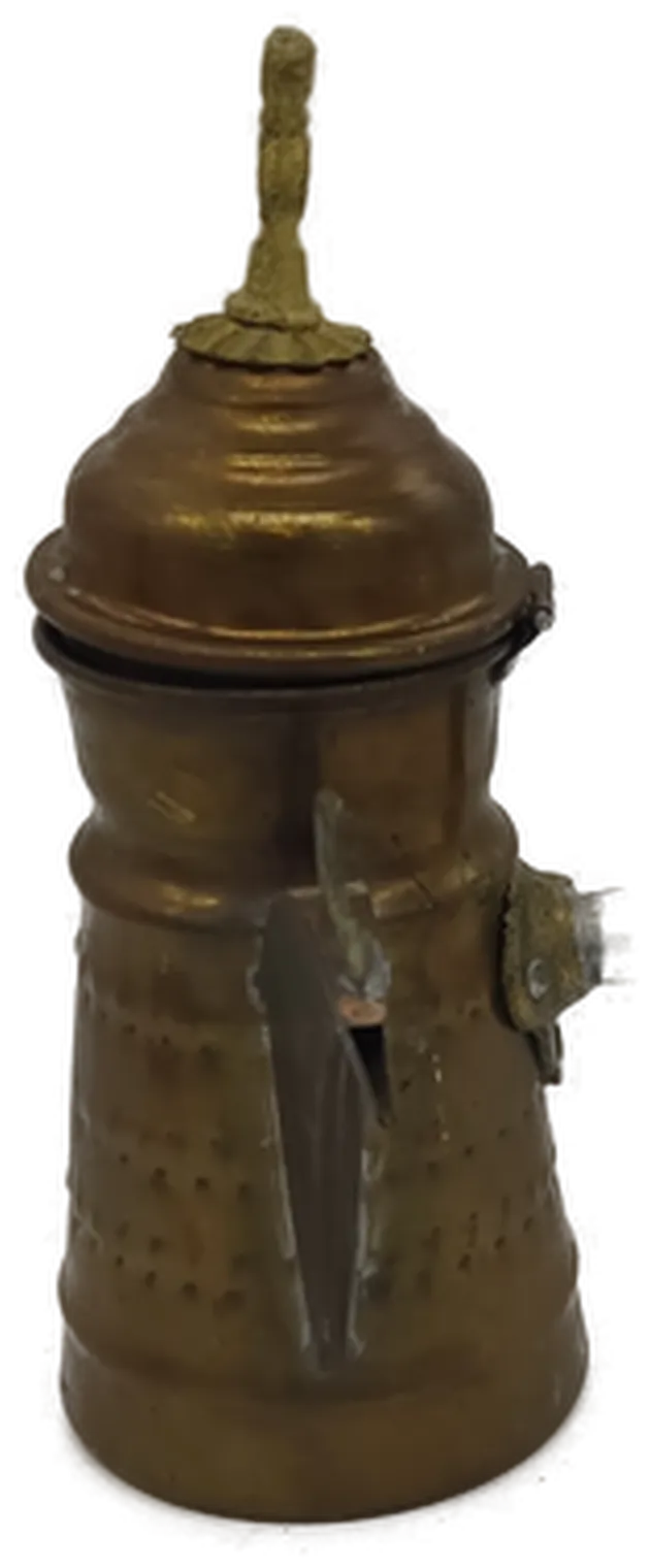 Kaffeekanne aus Messing mit Deckel, Höhe 17cm – Bild 2
