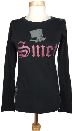 Smet Damen Longshirt schwarz bedruckt - S/36 - Bild 1