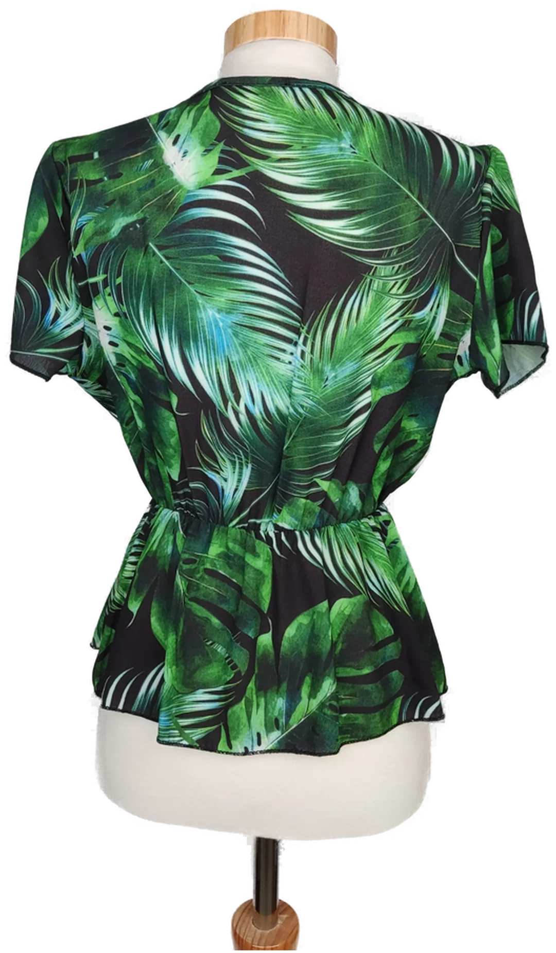 Mira & Co Damen Bluse grün/schwarz gemustert - S/36 – Bild 2