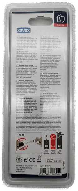 xavax Mobile Alarmsirene - mit integrierter LED-Lampe – Vorschau 2
