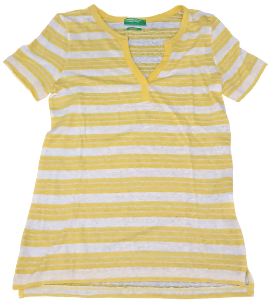 United Colors of Benetton Kindershirt gelb/weiß Gr. XS/ECH - Bild 1