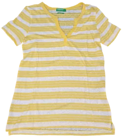 United Colors of Benetton Kindershirt gelb/weiß Gr. XS/ECH